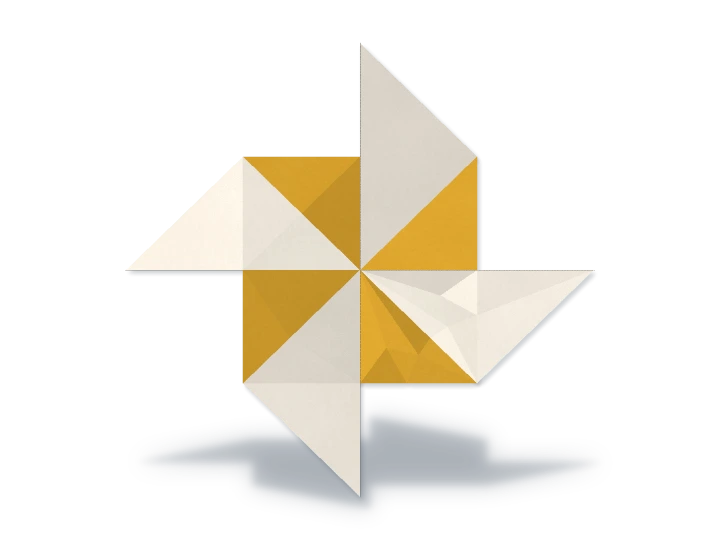 Four-armed windmill, authored animated geometry