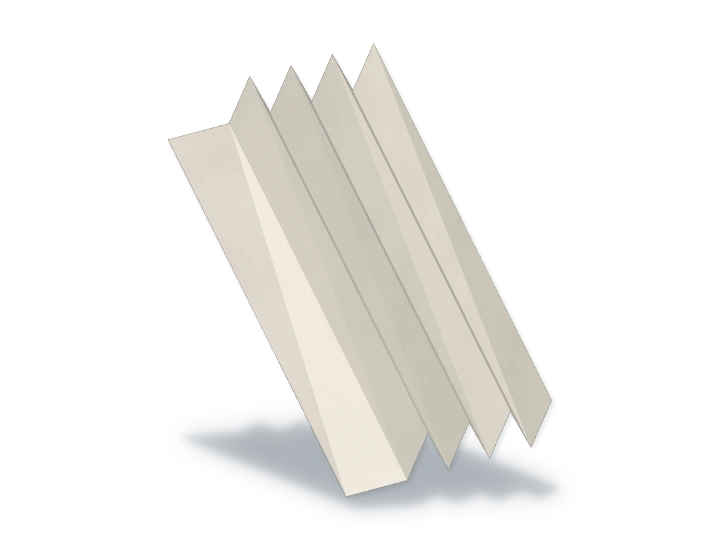 Accordion fan, authored animated geometry