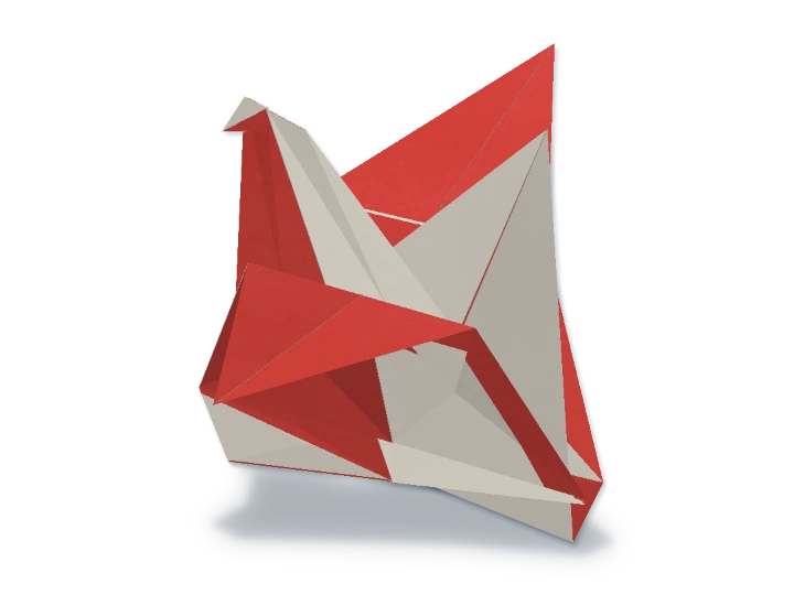 Flapping bird, authored animated geometry